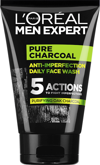 Men Expert Pure Charcoal Wash Packshot Front